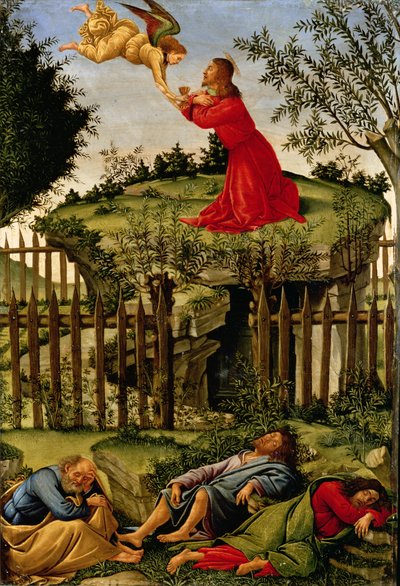 De doodsangst in de tuin, c.1500 door Sandro Botticelli